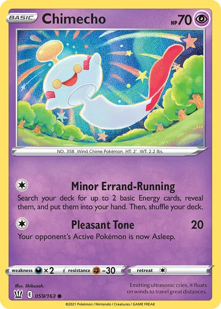 Chimecho, Pokémon card BST 59 — Battle Styles set