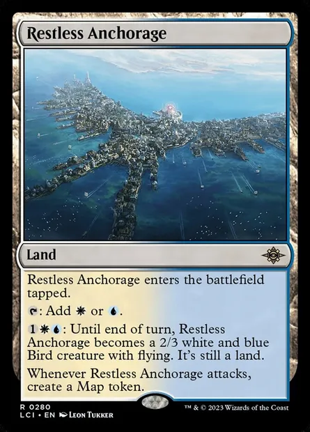 Restless Anchorage, Magic card LCI 280 — The Lost Caverns of Ixalan set