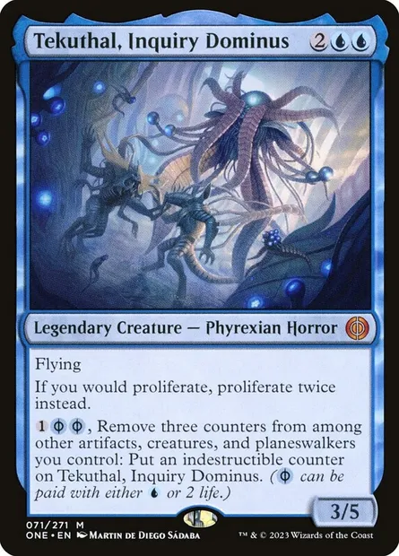 Tekuthal, Inquiry Dominus, Magic card ONE 71 — Phyrexia: All Will Be One set