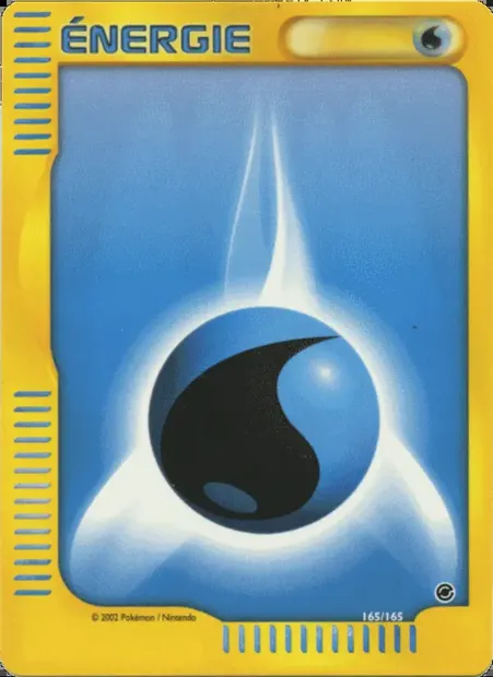 Énergie Eau, carte Pokémon EX 165 — extension Expedition