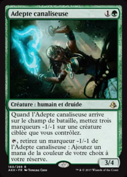 Adepte canaliseuse, carte Magic AKH 160 — extension Amonkhet
