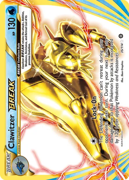 Clawitzer BREAK, Pokémon card STS 35 — Steam Siege set