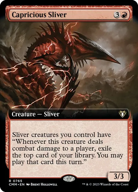 Capricious Sliver, Magic card CMM 765 — Commander Masters set