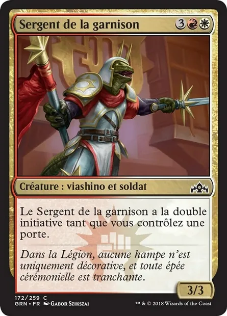Sergent de la garnison, carte Magic GRN 172 — extension Les Guildes de Ravnica