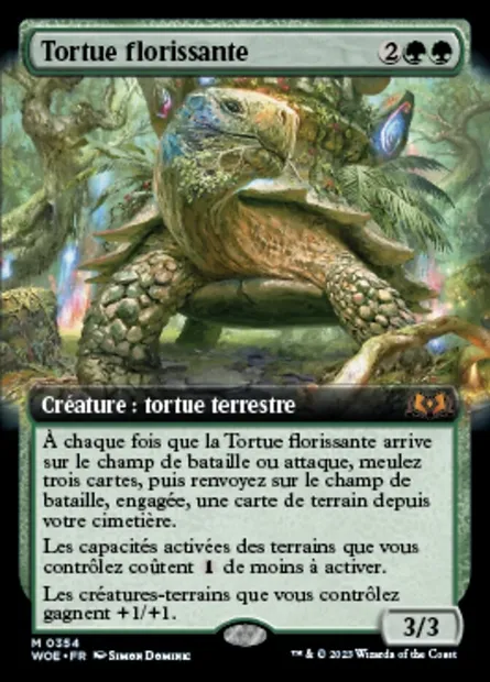 Tortue florissante, carte Magic WOE 354 — extension Wilds of Eldraine
