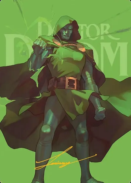 Doctor Doom // Doctor Doom, carte Magic AMSH 24 — extension Marvel Super Heroes Art Series
