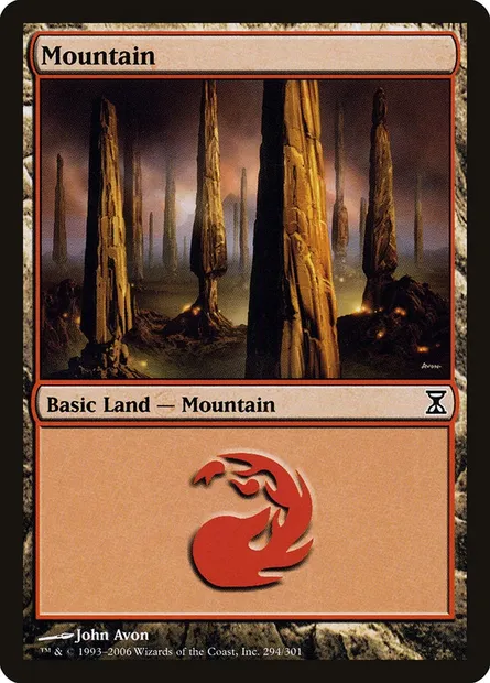 Mountain, Magic card TSP 294 — Time Spiral set