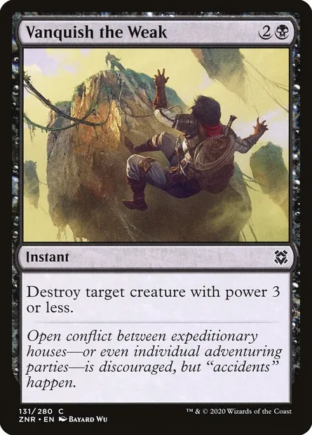 Vanquish the Weak, Magic card ZNR 131 — Zendikar Rising set