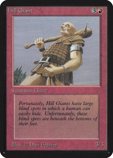 Hill Giant, Magic card LEA 157 — Limited Edition Alpha set