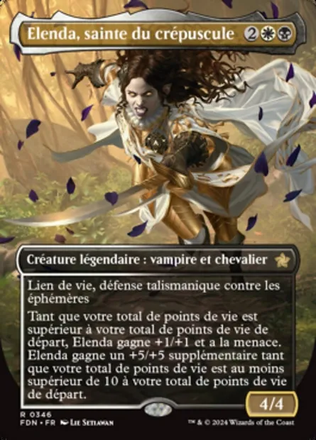 Elenda, sainte du crépuscule, carte Magic FDN 346 — extension Foundations