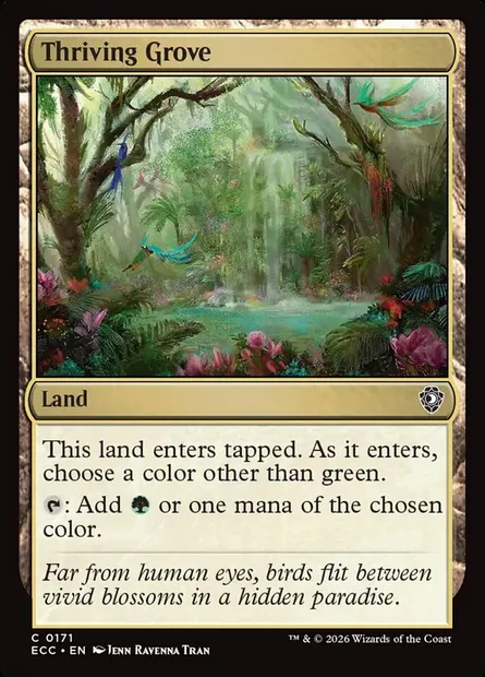 Thriving Grove, Magic card ECC 171 — Lorwyn Eclipsed Commander set
