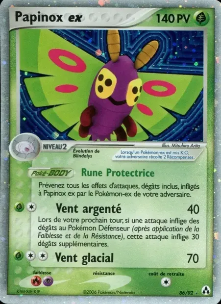 Papinox ex, carte Pokémon LM 86 — extension EX Créateurs de légendes