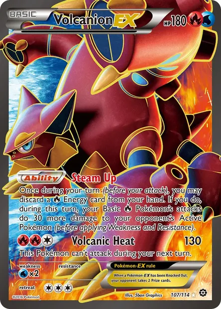 Volcanion EX, Pokémon card STS 107 — Steam Siege set
