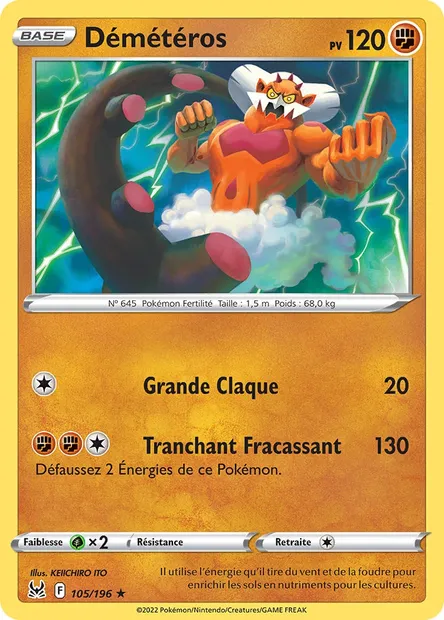 Démétéros, carte Pokémon LOR 105 — extension Origine Perdue