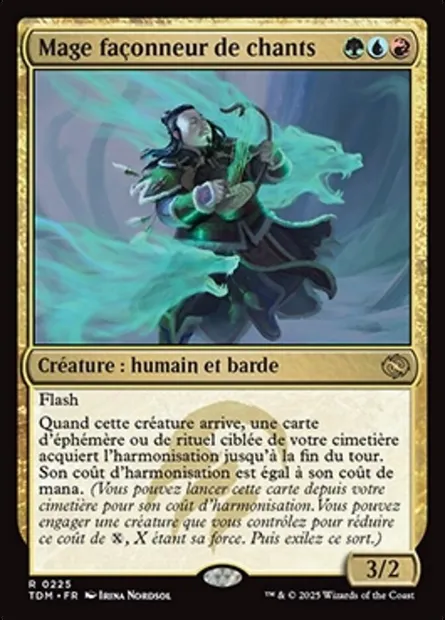 Mage façonneur de chants, carte Magic TDM 225 — extension Tarkir: Dragonstorm