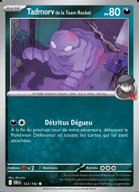 Tadmorv de la Team Rocket, carte Pokémon DRI 123 — extension Rivalités Destinées