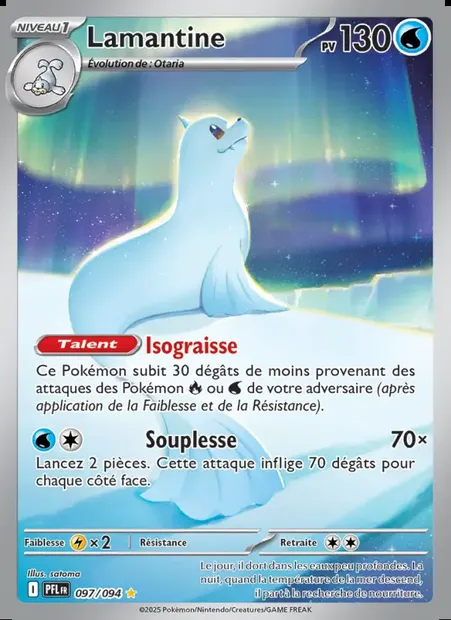 Lamantine, carte Pokémon PFL 097 — extension Flammes Fantasmagoriques