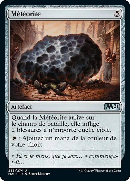 Météorite, carte Magic M21 233 — extension Core Set 2021