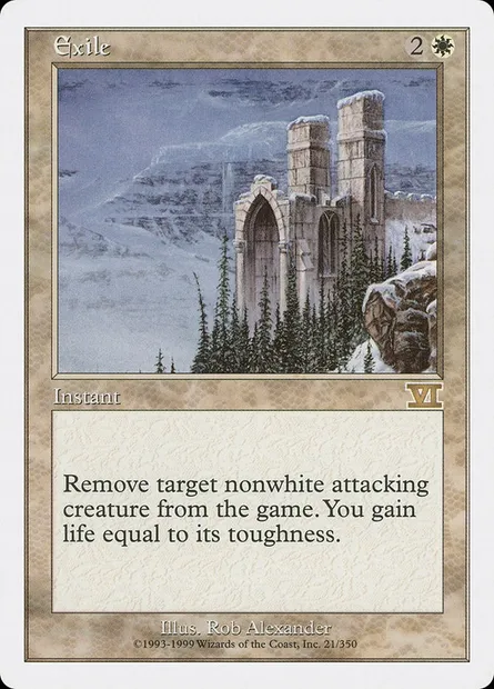 Exile, Magic card 6ED 21 — Classic Sixth Edition set