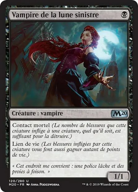 Vampire de la lune sinistre, carte Magic M20 120 — extension Core Set 2020