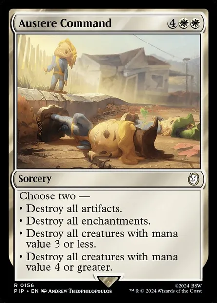 Austere Command, Magic card PIP 156 — Fallout set