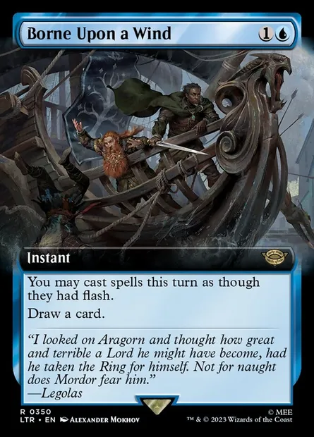 Borne Upon a Wind, Magic card LTR 350 — The Lord of the Rings: Tales of Middle-earth set