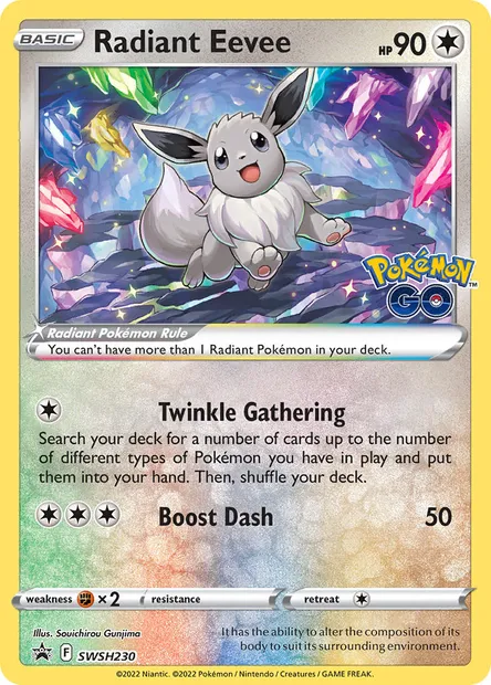 Radiant Eevee, Pokémon card SWSH 230 — SWSH Black Star Promos set