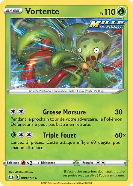 Vortente, carte Pokémon BST 9 — extension Styles de combat