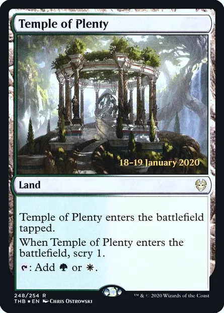 Temple de la profusion, carte Magic PTHB 248s — extension Theros Beyond Death Promos