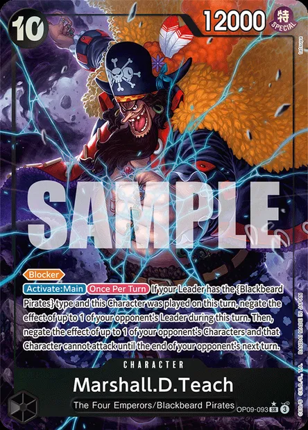 Marshall.D.Teach, One Piece card OP09-093 — EMPERORS IN THE NEW WORLD set