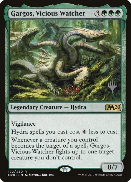 Gargos, Vicious Watcher, Magic card PM20 172p — Core Set 2020 Promos set