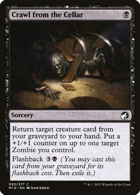 Crawl from the Cellar, Magic card MID 93 — Innistrad: Midnight Hunt set