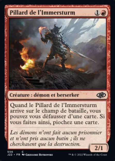 Pillard de l'Immersturm, carte Magic J22 556 — extension Jumpstart 2022