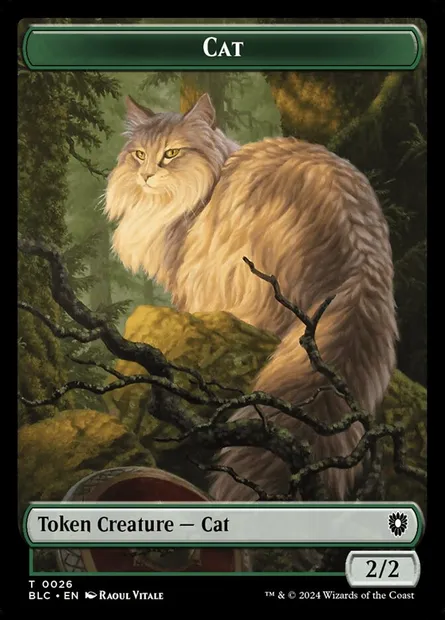 Cat, Magic card TBLC 26 — Bloomburrow Commander Tokens set