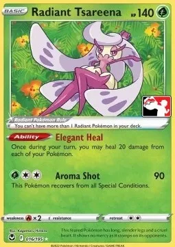 Radiant Tsareena, Pokémon card PPS 016-3 — Play! Pokémon Prize Pack Series set