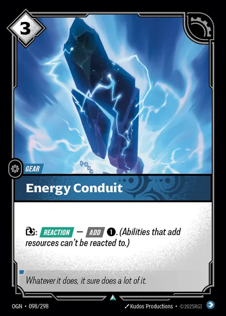 Energy Conduit, carte Riftbound OGN 098 — extension Origins