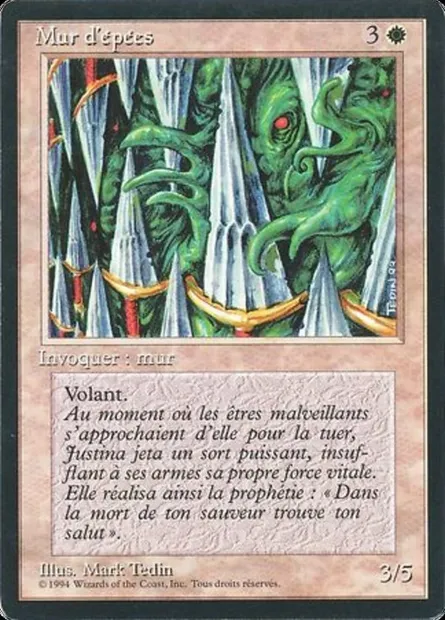 Wall of Swords, Magic card FBB 43 — Foreign Black Border set
