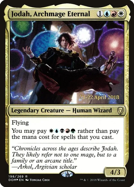 Jodah, archimage éternel, carte Magic PDOM 198s — extension Dominaria Promos
