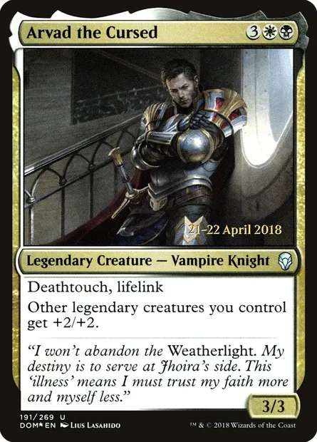 Arvad le maudit, carte Magic PDOM 191s — extension Dominaria Promos