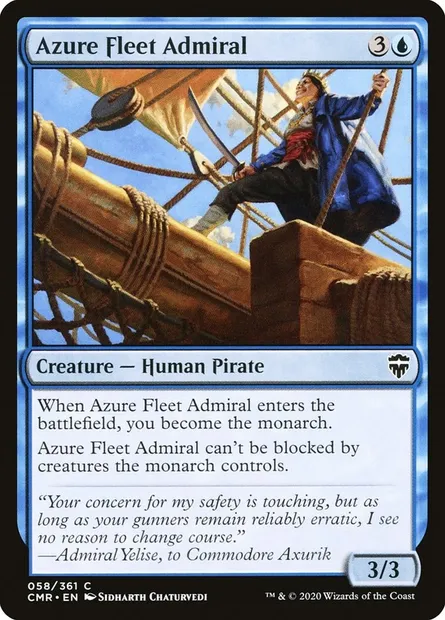 Azure Fleet Admiral, Magic card CMR 58 — Commander Legends set