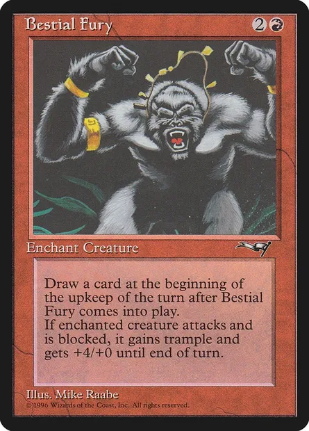 Fureur bestiale, carte Magic ALL 67b — extension Alliances