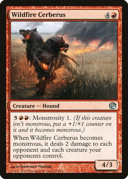 Wildfire Cerberus, Magic card JOU 116 — Journey into Nyx set