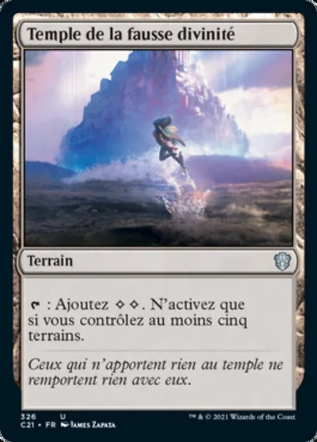 Temple de la fausse divinité, carte Magic C21 326 — extension Commander 2021