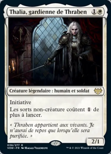 Thalia, gardienne de Thraben, carte Magic VOW 38 — extension Innistrad : noce écarlate