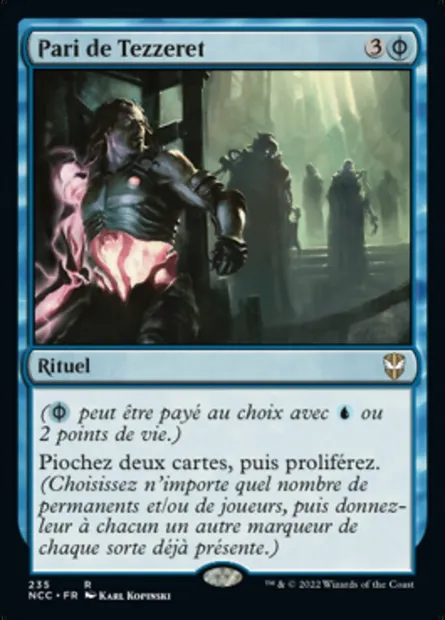 Pari de Tezzeret, carte Magic NCC 235 — extension New Capenna Commander