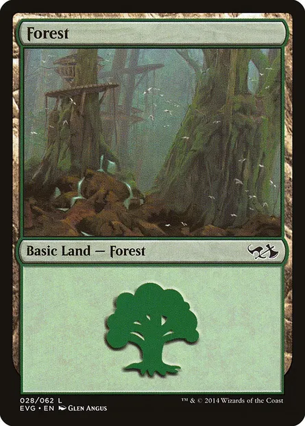 Forest, Magic card EVG 28 — Duel Decks Anthology: Elves vs. Goblins set