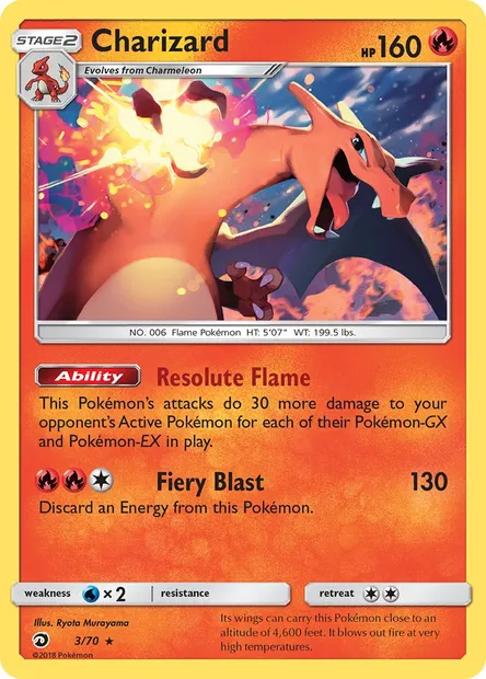 Charizard, Pokémon card DRM 3 — Dragon Majesty set
