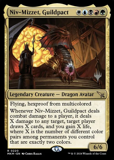 Niv-Mizzet, Guildpact, Magic card PMKM 220p — Murders at Karlov Manor Promos set