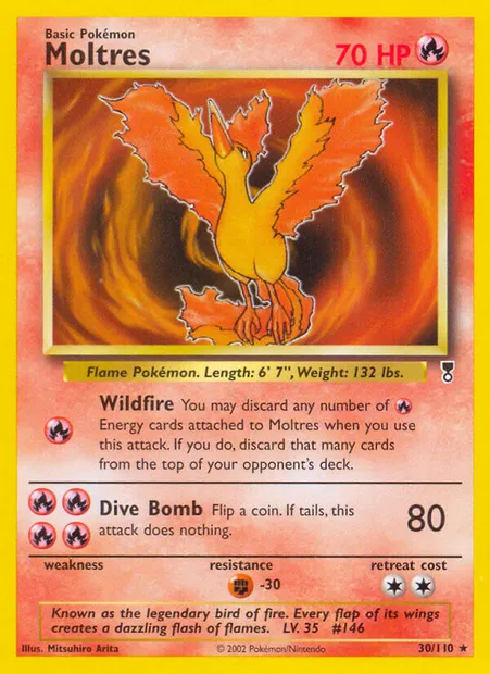 Moltres, Pokémon card LC 30 — Legendary Collection set