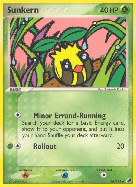Sunkern, Pokémon card UF 76 — Unseen Forces set